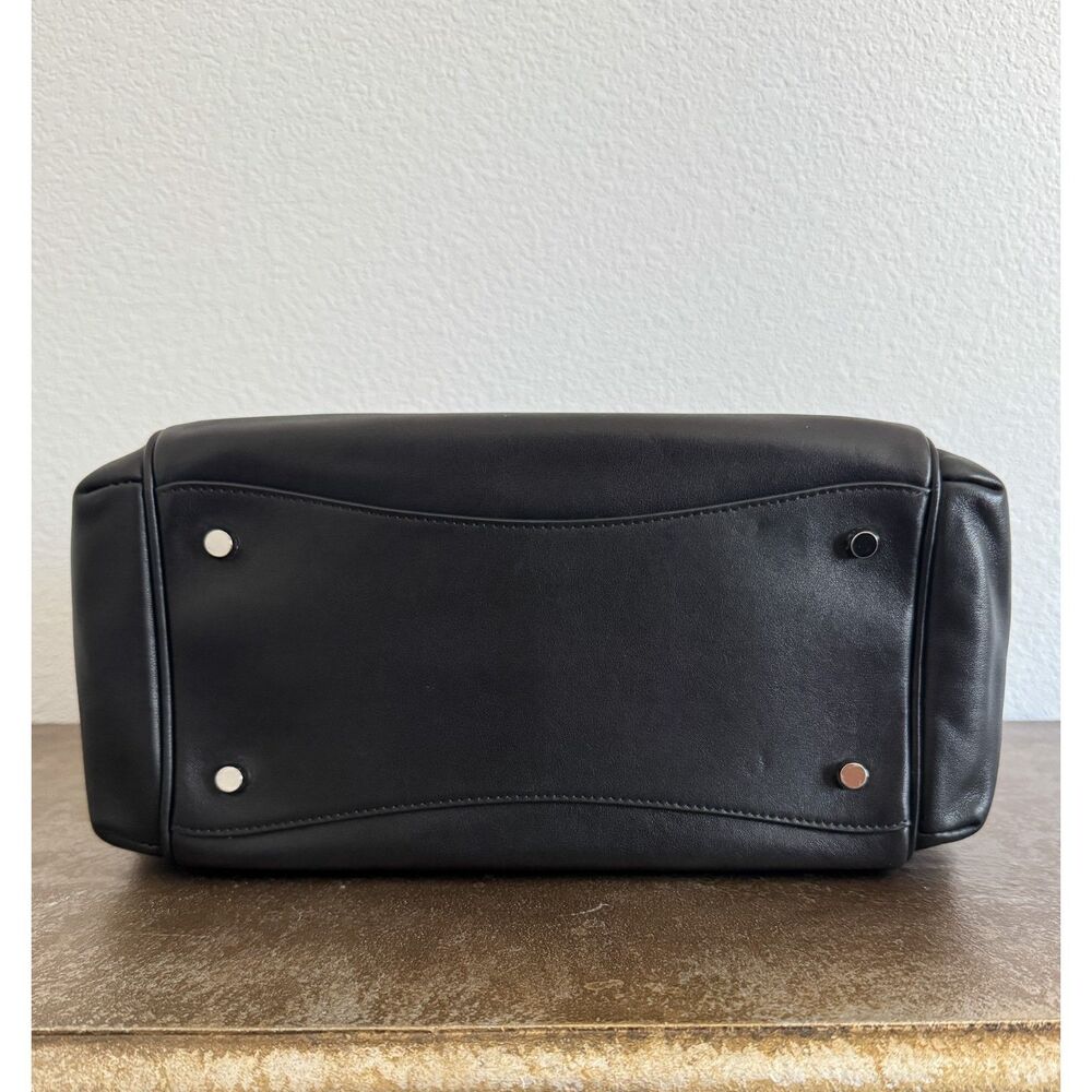 Marc Jacobs Pushlock Bag Black Leather Crossbody Satchel NWT - Picture 6 of 10